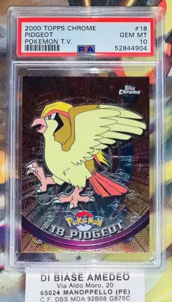 PSA 10 PIDGEOT #18 TOPPS CHROME POKEMON T.V. INGLESE 2000! - Image 1