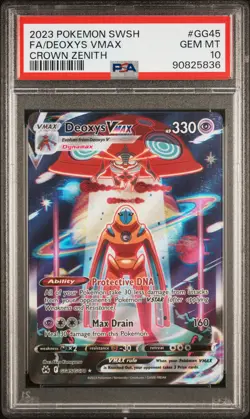 2023 POKEMON SWORD & SHIELD CROWN ZENITH #GG45 FULL ART/DEOXYS VMAX PSA 10 - Image 1