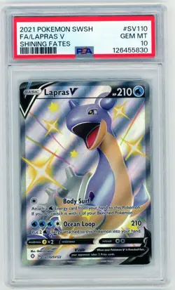 2021 Pokemon Sword&Shield Shining Fates Lapras V #SV110 Fa Shining Fates PSA 10 - Image 1