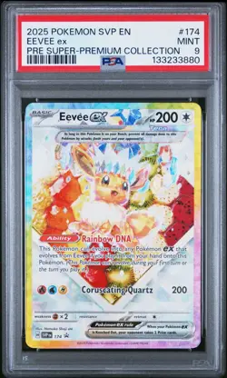 Pokemon Eevee ex Prismatic Evolutions Super-Premium Coll Promo SVP EN 174 PSA 9 - Image 1