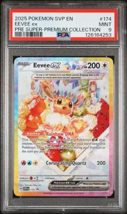 2025 POKEMON SVP PROMO PRISMATIC EVOLUTIONS SUPER-PREMIUM COLL EEVEE EX PSA 9 - Image 1