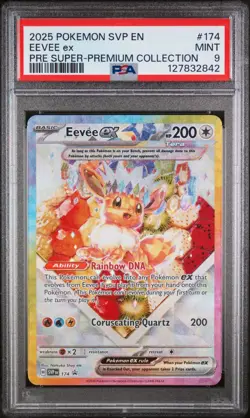2025 POKEMON EEVEE EX #174 SVP EN SV PROMO PRISMATIC EVOLUTIONS SPC PSA 9 MINT - Image 1