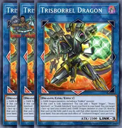 Yugioh! 3x Trisborrel Dragon BPRO-EN048 Super Rare 1st Ed NM - Image 1