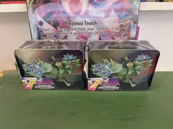 Dent Pokemon Surging Sparks 2024 Fall Collectors Chest Sealed Tin Lunchbox X2 - Image 3