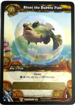 WOW World of Warcraft TCG Loot Card Bloat the Bubble Fish WOW Purple Puffer Pet - Image 1