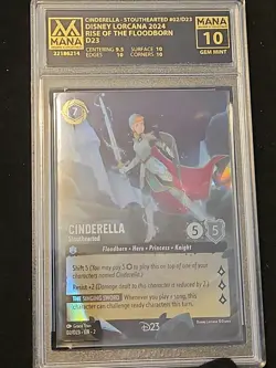 Disney Lorcana D23 Cinderella Stouthearted Enchanted Foil Promo Card 02/D23 - Image 1