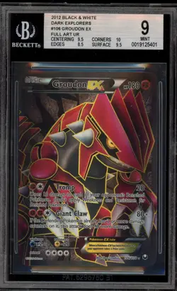Pokemon Groudon EX Dark Explorers Full Art #106 BGS 9 Mint - Image 1