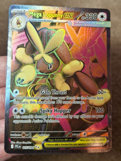 2025 POKEMON MEGA EVOLUTION PHANTASMAL FLAMES SET MEGA LOPUNNY EX HOLO 115/094 - Image 1