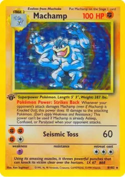 Machamp - 8/102 - Pokemon Base Set Unlimited Holo Rare Card WOTC HP - Image 1