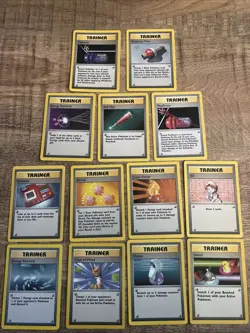 Pokemon Cards Base Set Unlimited Trainer Cards - 13 Cards In Total - VINTAGE - Image 1