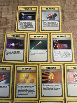 Pokemon Cards Base Set Unlimited Trainer Cards - 13 Cards In Total - VINTAGE - Image 3