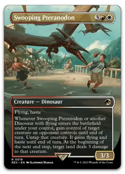 Swooping Pteranodon (Borderless) #19 (NM) Jurassic World REX Magic MTG - Image 1