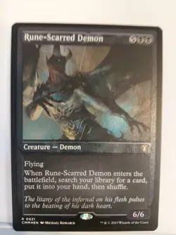 Rune-Scarred Demon (Foil Etched) Commander Masters Foil - Image 1