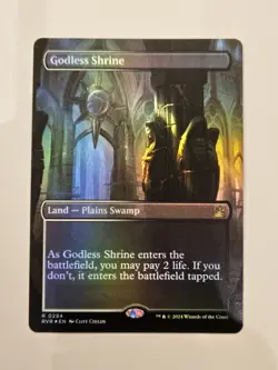 MTG Godless Shrine Borderless Foil #294 Ravnica Remastered Near Mint - Image 1
