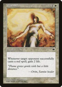 MTG 4X TEMPEST WARMTH NM MAGIC THE GATHERING COMMON WHITE ENGLISH ENCHANTMENT - Image 1