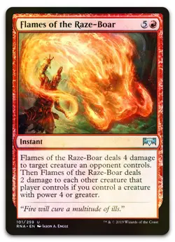 Flames of the Raze-Boar #101 (Foil) (NM) Ravnica Allegiance RNA Magic MTG - Image 1