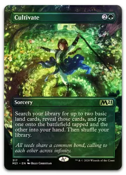 Cultivate (Alternate Art) #317 (Foil) (NM) Core Set 2021 M21 Magic MTG - Image 1