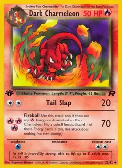 Dark Charmeleon - 32/82 - Pokemon Team Rocket 1st Edition Card LP - Image 1