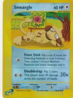 Smeargle - 109/147 - Pokemon Aquapolis Reverse Holo Rare Card LP - Image 1
