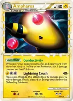 Ampharos (Prime) - 105/123 - Pokemon Heart Gold Soul Silver Card MP - Image 1