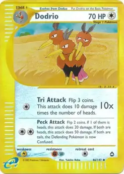Dodrio - 46/147 - Pokemon Aquapolis Reverse Holo Rare Card NM - Image 1