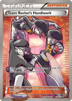 Team Rocket's Handiwork - 124/124 - Pokemon Fates Collide Full Art Card LP - Image 1