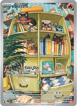 Litten - 167/162 - Pokemon Temporal Forces Illustration Rare Card NM - Image 1