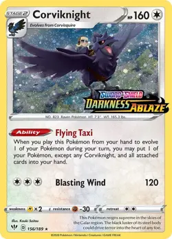 Corviknight - 156/189 - Pokemon Darkness Ablaze Stamped SEALED Promo NM - Image 1