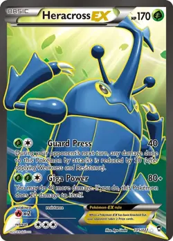Heracross EX - 105/111 - Pokemon Furious Fists XY Full Art Ultra Rare Card LP - Image 1