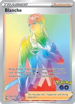 Blanche - 082/078 - Pokemon Go Sword & Shield Secret Rare Card NM - Image 1