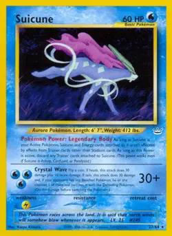 Suicune - 27/64 - Pokemon Neo Revelation Unlimited Rare Card WOTC NM - Image 1