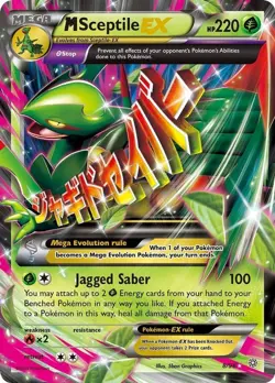 Mega Sceptile EX - 8/98 - Pokemon Ancient Origins XY Ultra Rare Card LP - Image 1