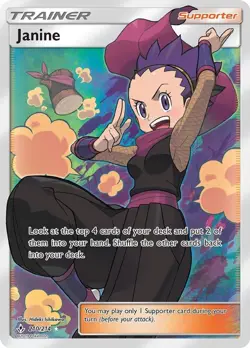Janine - 210/214 - Pokemon Unbroken Bonds Sun & Moon Full Art Ultra Rare Card NM - Image 1