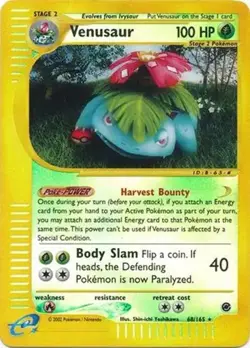 Venusaur - 68/165 - Pokemon Expedition Non-Holo Rare Card NM - Image 1