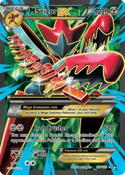 Mega Scizor EX - 120/122 - Pokemon Breakpoint XY Full Art Ultra Rare Card HP - Image 1
