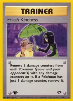 Erika's Kindness - 103/132 - Pokemon Gym Challenge 1st Edition Rare Card WOTC NM - Image 1