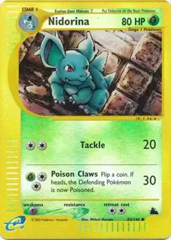 Nidorina - 83/144 - Pokemon Skyridge Reverse Holo Rare Card NM - Image 1