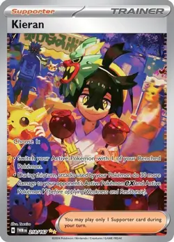 Kieran - 218/167 - Pokemon Twilight Masquerade Special Illustration Rare NM - Image 1