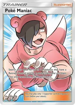 Poke Maniac - 236/236 - Pokemon Unified Minds Sun & Moon Full Art Card NM - Image 1