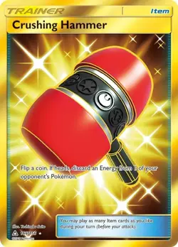 Crushing Hammer - 166/156 - Pokemon Ultra Prism Sun & Moon Secret Rare Card NM - Image 1