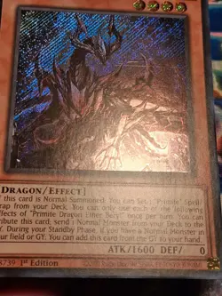 1st ed Primite Dragon Ether Beryl BLMM-EN130 Secret Rare Yugioh Card Light Play - Image 5