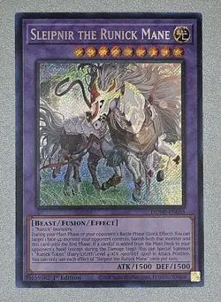 Yugioh! Sleipnir the Runick Mane - DUNE-EN035 - Secret Rare - 1st Edition Near M - Image 1