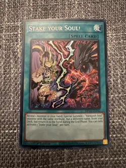 Yu-Gi-Oh! - Stake Your Soul - 1st Edition SECRET RARE WISU-EN142 NM - Image 1