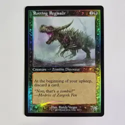 Rotting Regisaur Retro Foil Secret Lair: Zombie Bonus Old Border MTG Discard - Image 1