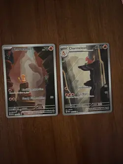 Pokemon TCG Charmander 168 and Charmeleon 169 151 Illustration Rare Set M/NM - Image 1
