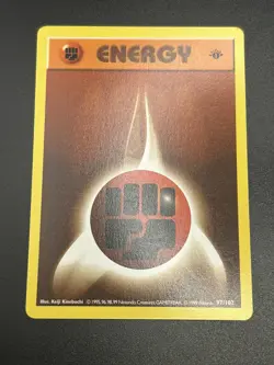 FIGHTING ENERGY Pokemon Card WOTC 1st Edition Base Set Shadowless 97/102 NM (A) - Image 2