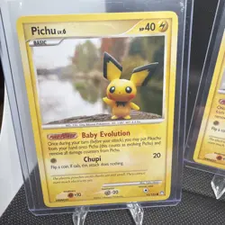 Pokemon TCG Pichu 93/123 Diamond & Pearl: Mysterious Treasures Regular LP X3 - Image 2