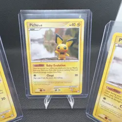 Pokemon TCG Pichu 93/123 Diamond & Pearl: Mysterious Treasures Regular LP X3 - Image 3