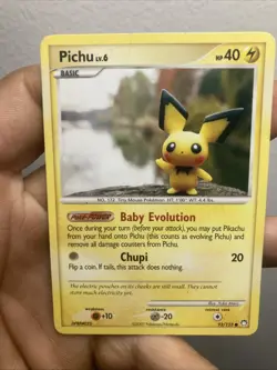 Pichu Lv.6 93/123 Mysterious Treasures 2007 Pokemon TCG Common Lp - Image 1