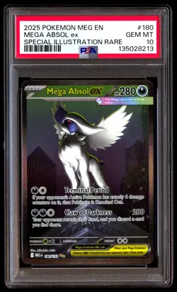 PSA 10 Mega Absol EX 180/132 Special Illustration Rare Pokemon - Image 1